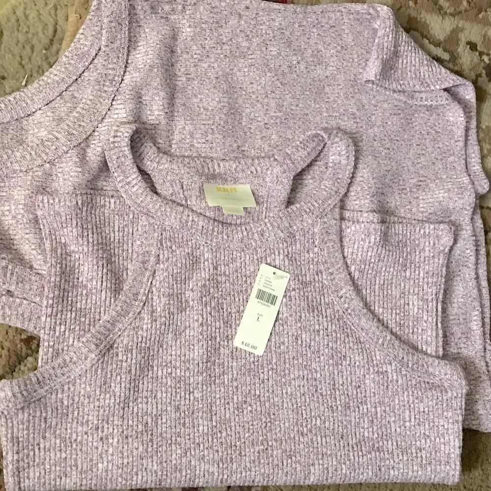 MAEVE by ANTHROPOLOGIE Raspberry Knit Tanks - Picture 4 of 4